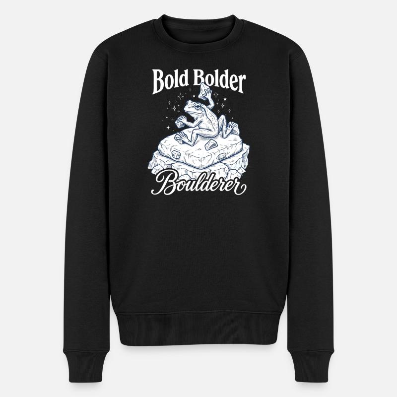 Bouldering Bold Bolder Boulderer - Pull Premium bio Homme - noir