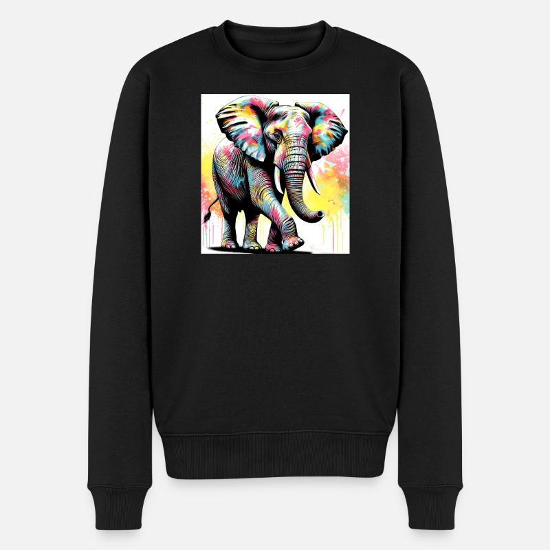 éléphant - Pull Premium bio Homme - noir