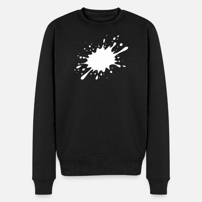 Tintenfleck Explosion - Männer Premium Bio Pullover - Schwarz