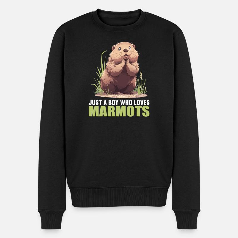 Marmottes Marmotte - Pull Premium bio Homme - noir
