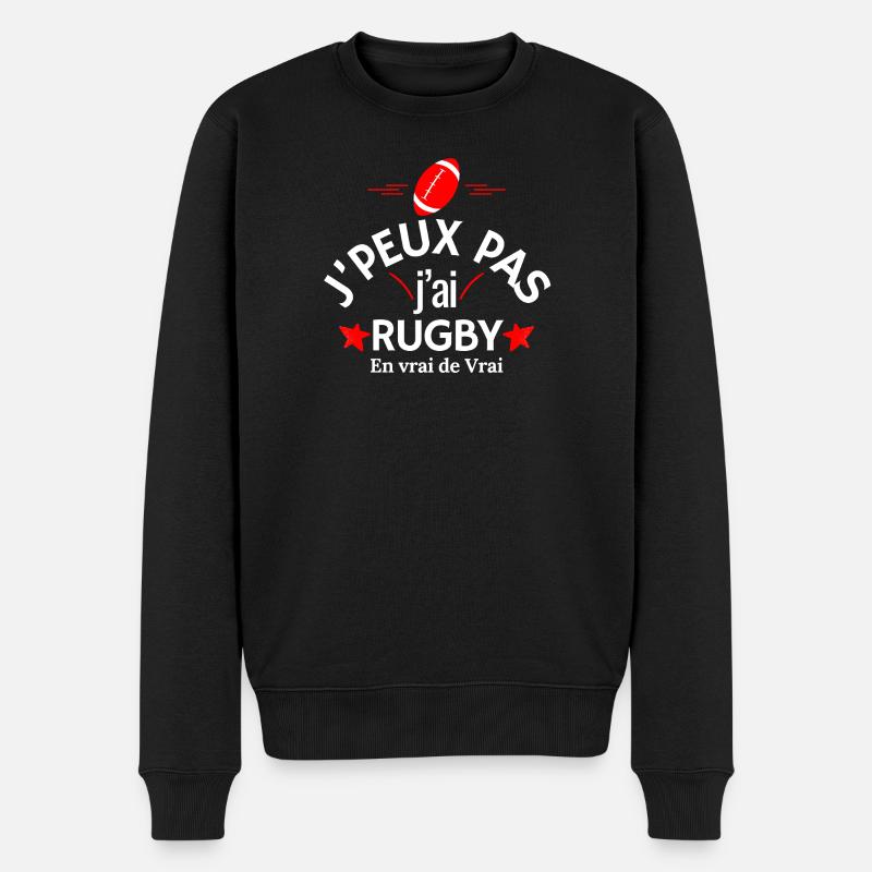 J'peux pas j'ai Rugby - Pull Premium bio Homme - noir
