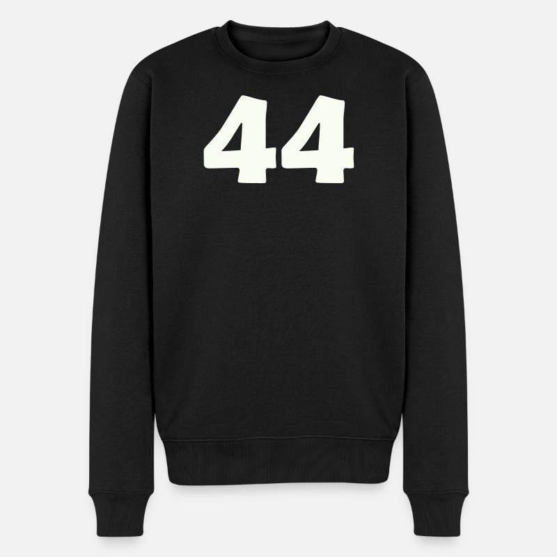 44 - Männer Premium Bio Pullover - Schwarz