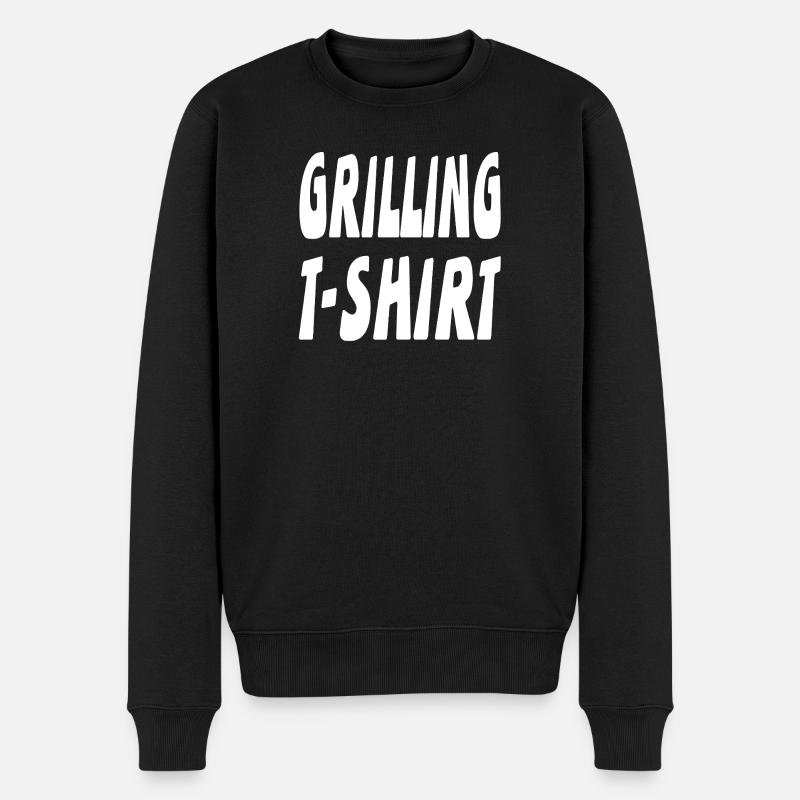 Grillen - Männer Premium Bio Pullover - Schwarz