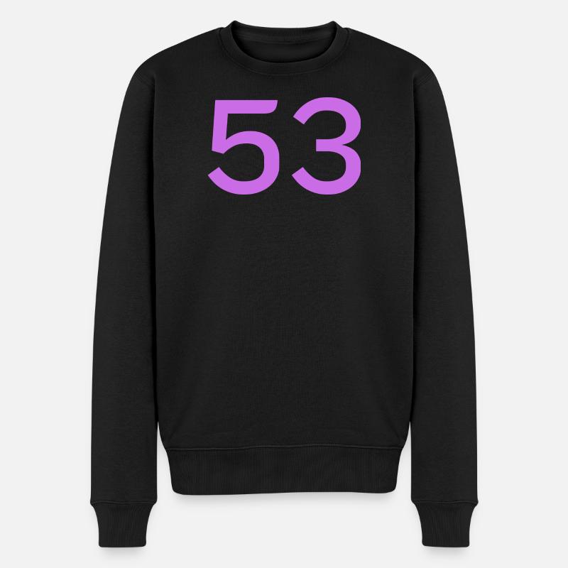53 - Männer Premium Bio Pullover - Schwarz