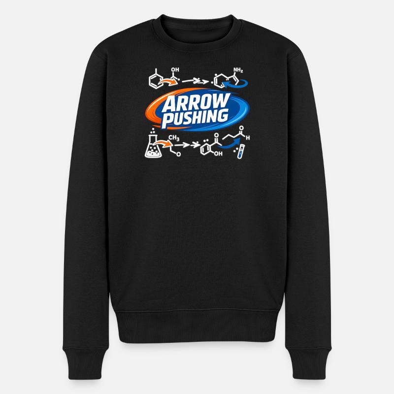 Chemie Pfeil-Push Design - Männer Premium Bio Pullover - Schwarz