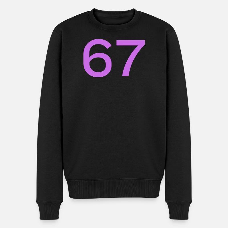 67 - Männer Premium Bio Pullover - Schwarz