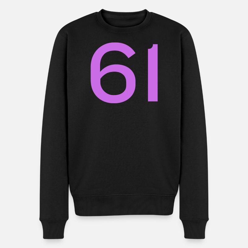 61 - Männer Premium Bio Pullover - Schwarz