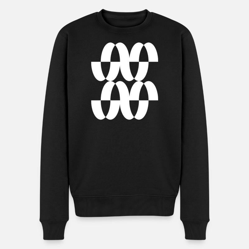 Interlaced Ring Mesh - Men's Premium Organic Jumper - black