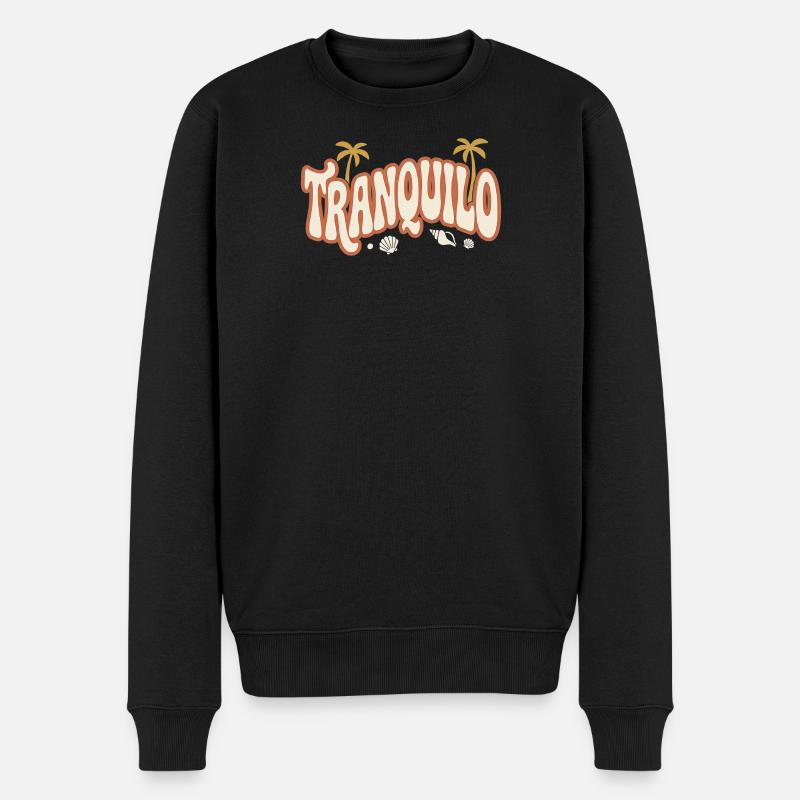 Tranquilo - Männer Premium Bio Pullover - Schwarz