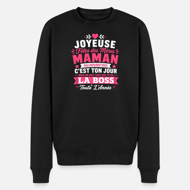 Maman chef - Pull Premium bio Homme - noir