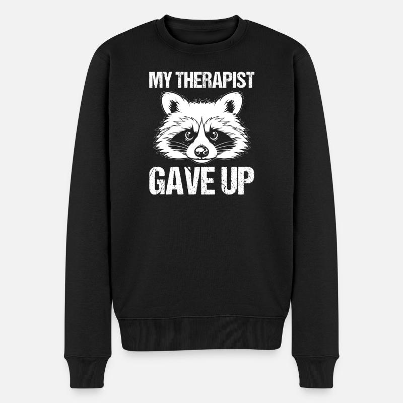 Panda Poubelle - Pull Premium bio Homme - noir