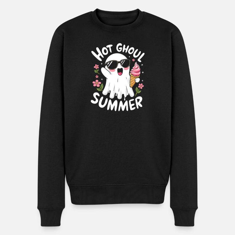 Hot Ghoul Summerween Halloween - Männer Premium Bio Pullover - Schwarz