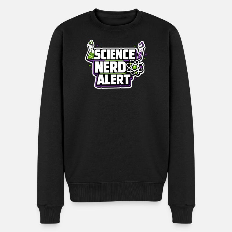 Science Nerd Alert Motiv - Männer Premium Bio Pullover - Schwarz