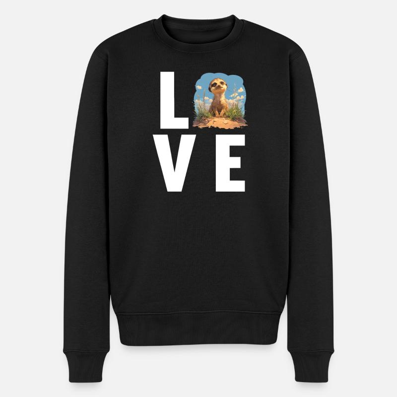 Suricate Erdmännchen - Pull Premium bio Homme - noir
