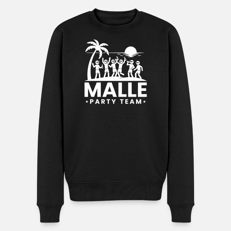 Malle Party Team Urlaub - Männer Premium Bio Pullover - Schwarz