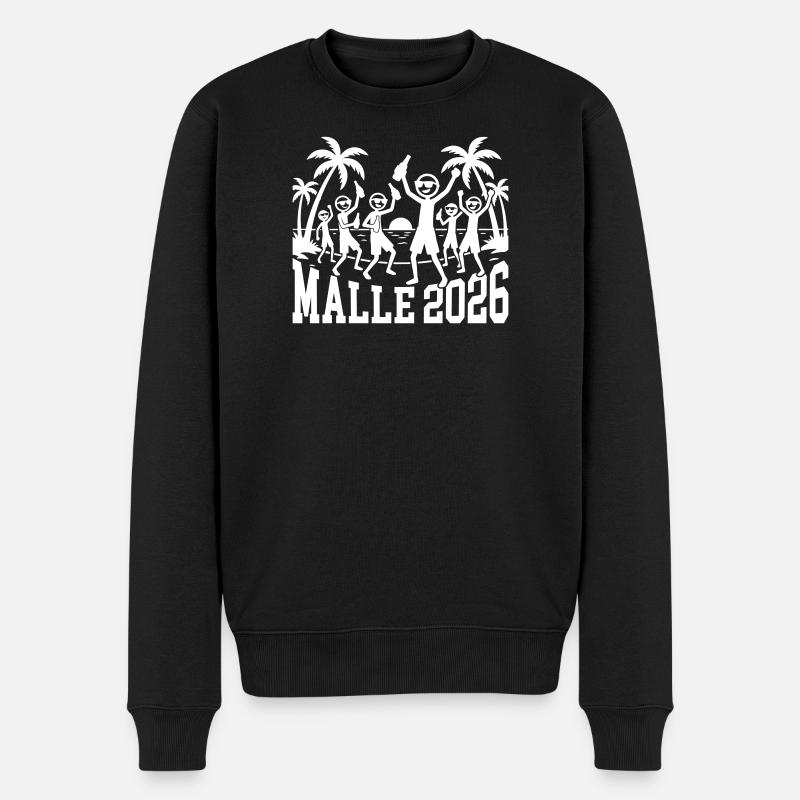 Malle 2026 Urlaub - Männer Premium Bio Pullover - Schwarz