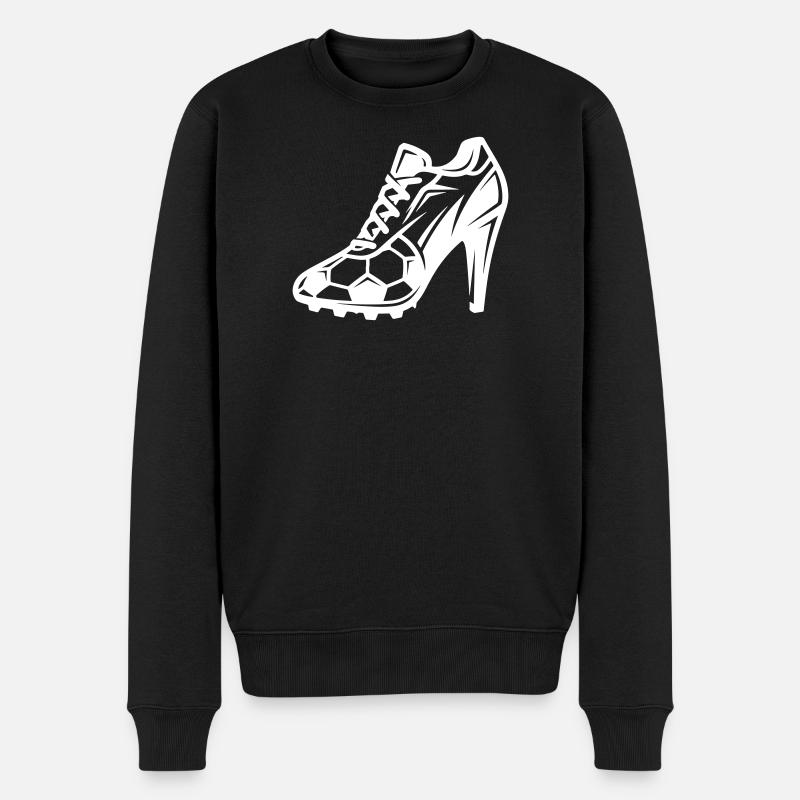 Frauenfussball Fussballschuhe - Männer Premium Bio Pullover - Schwarz