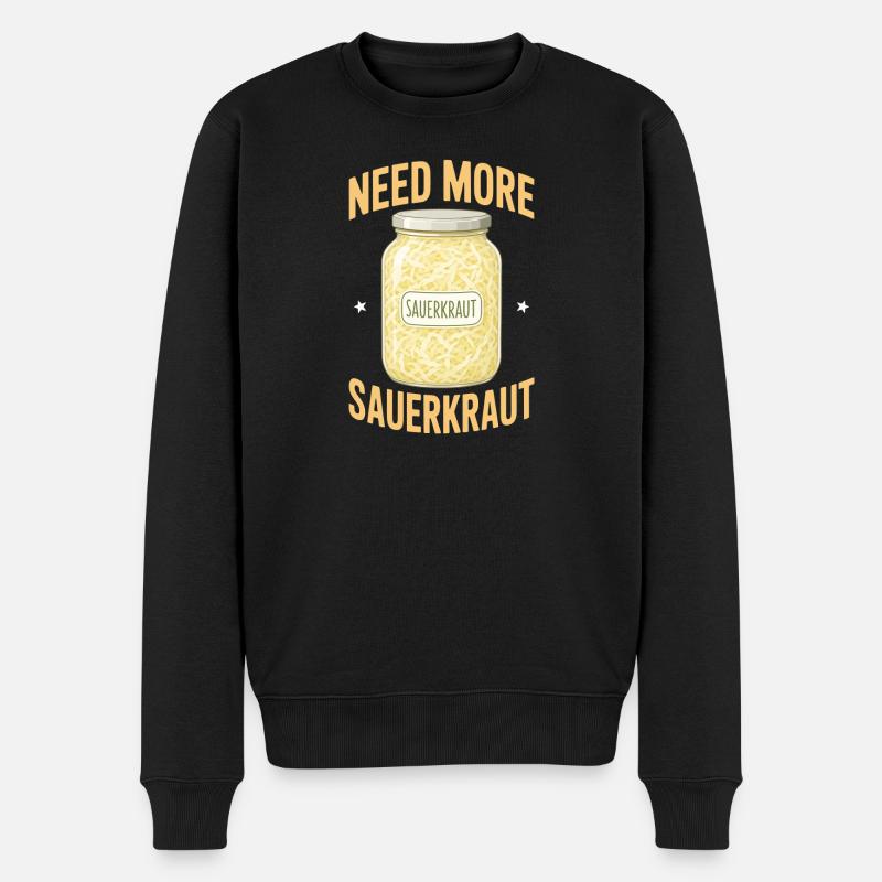 Sauerkraut Gerichte Sauerkohl Geschenk - Männer Premium Bio Pullover - Schwarz