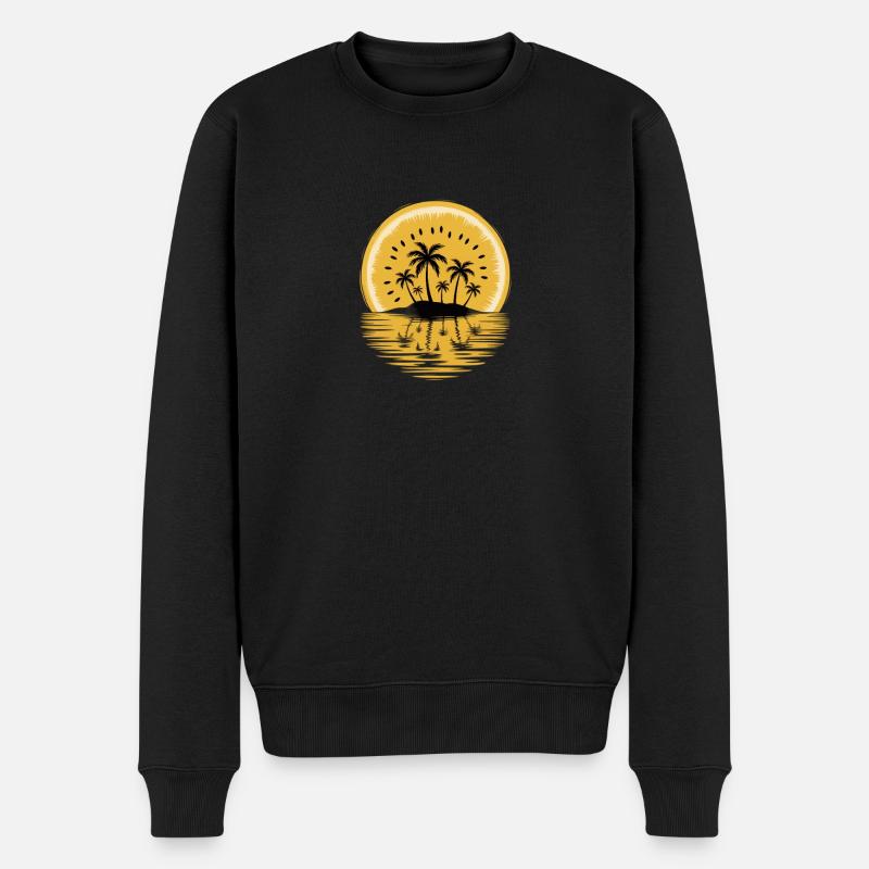 Palmiers de Sunny Island - Pull Premium bio Homme - noir