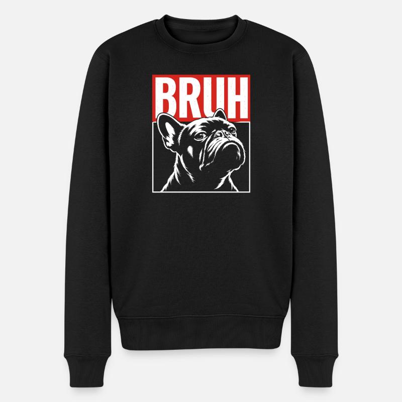 Graphismes BRUH Bulldog - Pull Premium bio Homme - noir