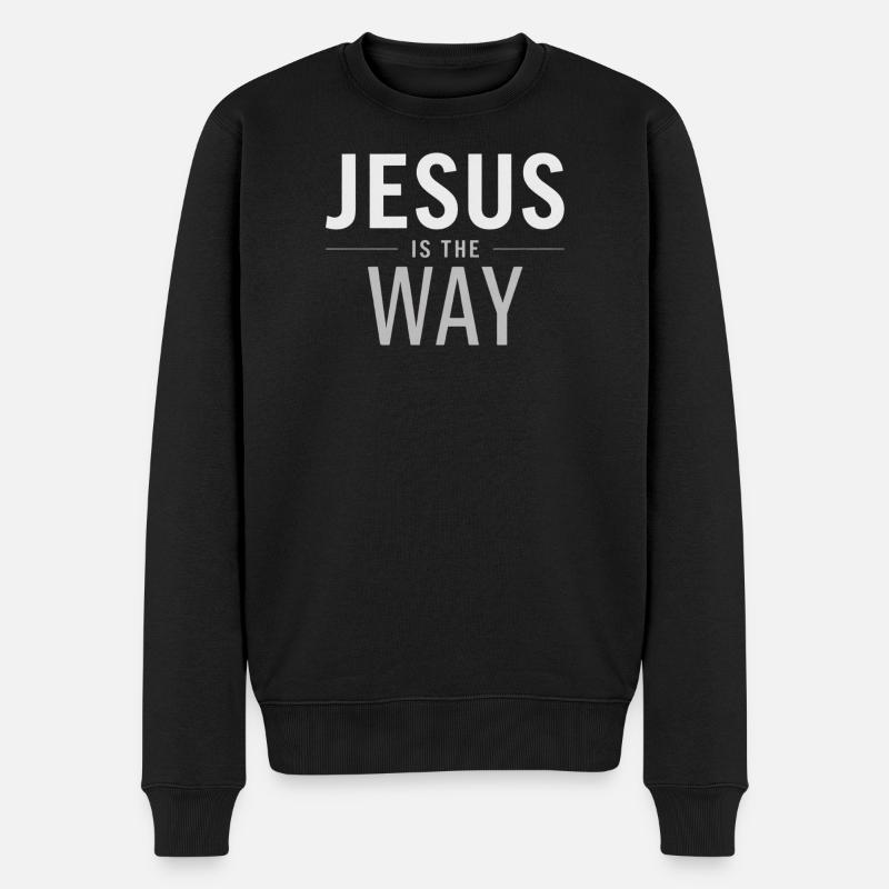 Jésus est la voie - Pull Premium bio Homme - noir