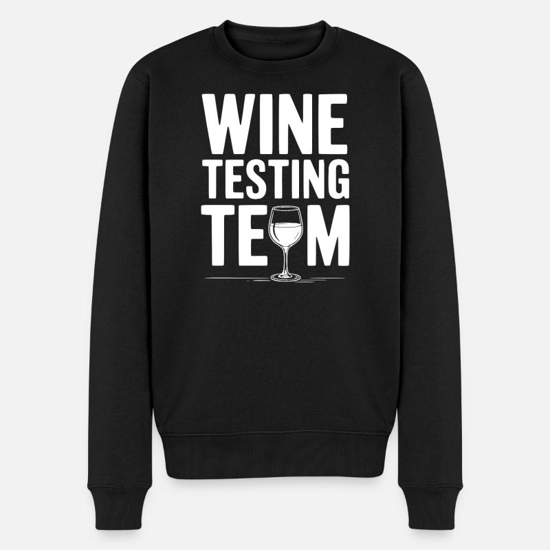 Weintestteam - Männer Premium Bio Pullover - Schwarz