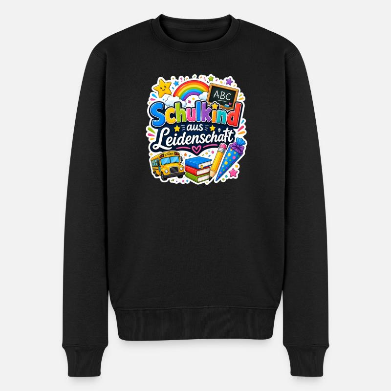 Schulkind 2026 Einschulung 2026 Schulanfang - Männer Premium Bio Pullover - Schwarz
