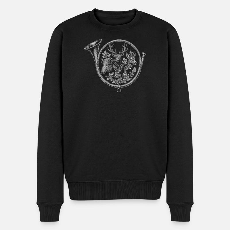 bugle - Men's Premium Organic Jumper - black