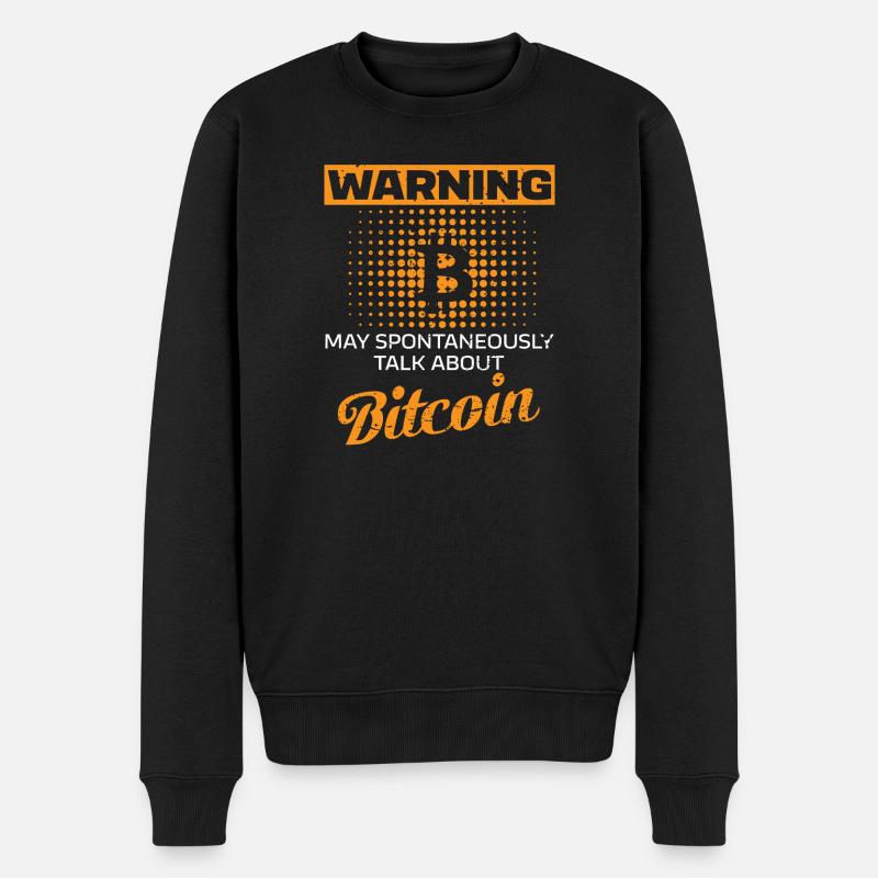 Crypto Investieren Bitcoin Trader Chart - Männer Premium Bio Pullover - Schwarz
