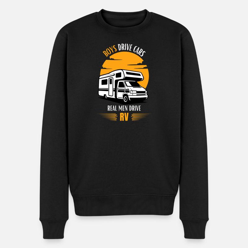 Real Men Drive RV - Männer Premium Bio Pullover - Schwarz