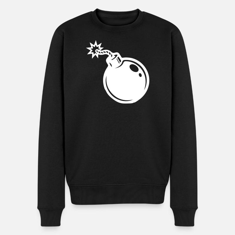 Bombe Symbol - Männer Premium Bio Pullover - Schwarz