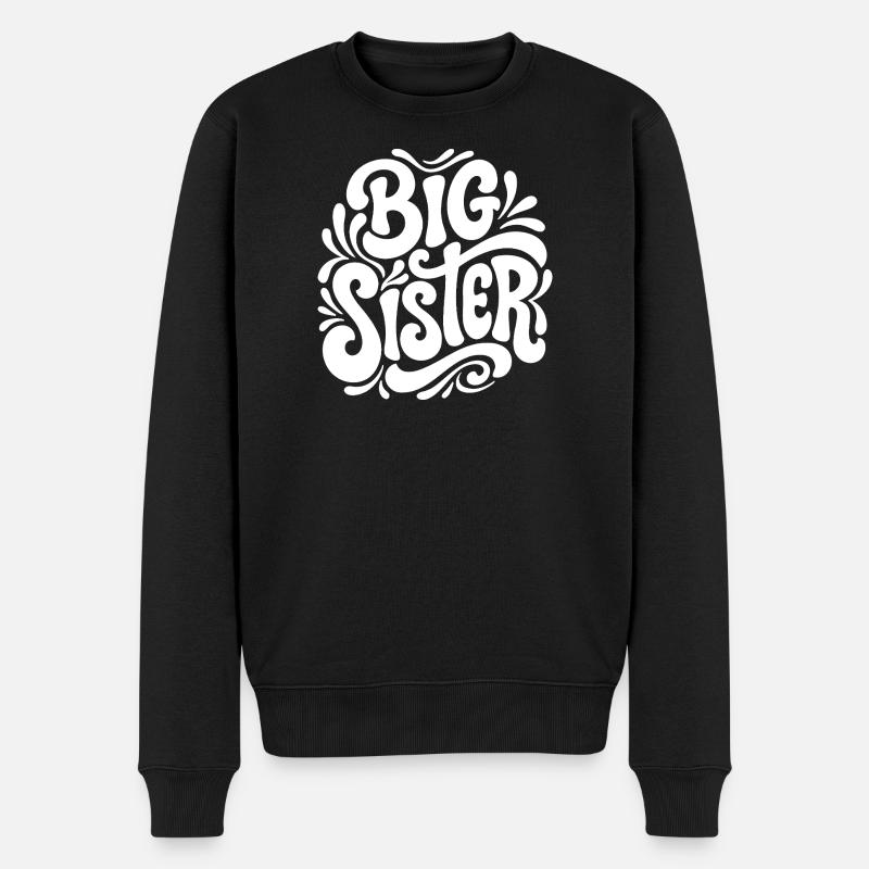 Big Sister Psychedelic Splash - Männer Premium Bio Pullover - Schwarz