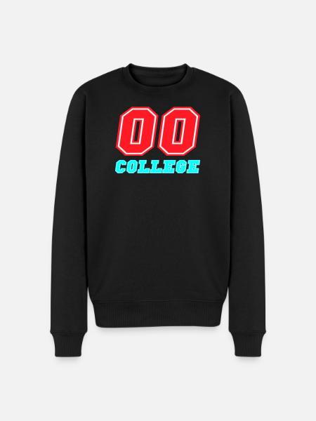 00 College Neon Emblem - Men's Premium Organic Jumper - black