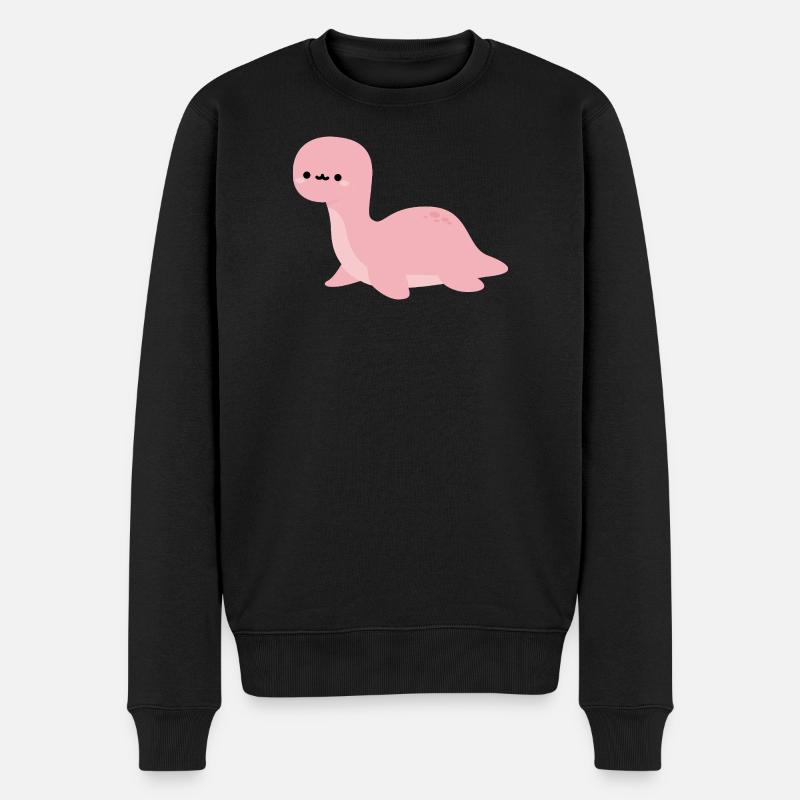 Brontosaurus-Mundharmonika - Männer Premium Bio Pullover - Schwarz