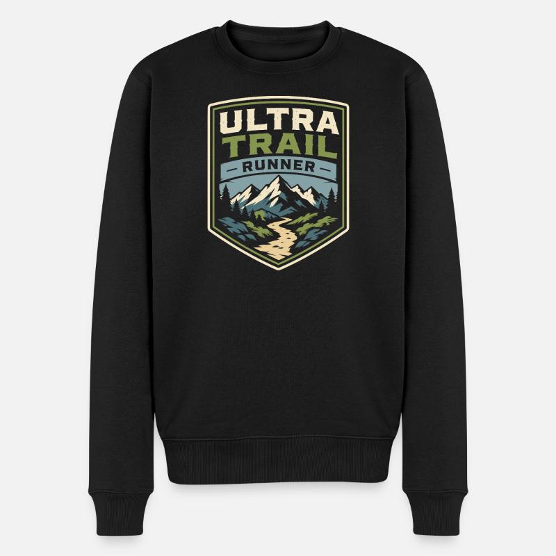 Coureur d’ultra-trail - Pull Premium bio Homme - noir