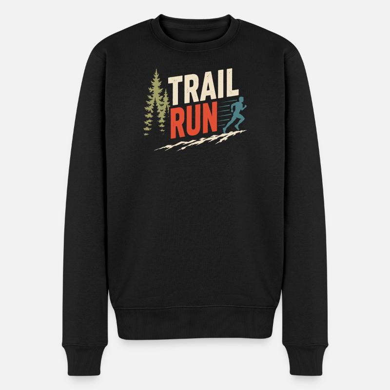 Course sur sentier - Pull Premium bio Homme - noir
