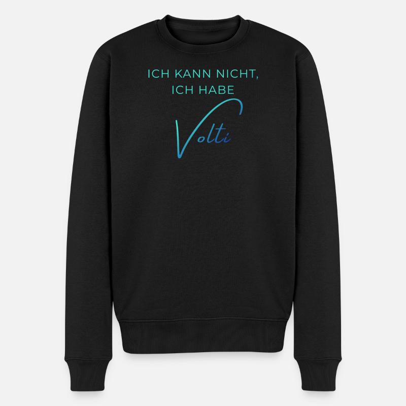 Voltigieren Training: Lustiger Volti Spruch - Männer Premium Bio Pullover - Schwarz