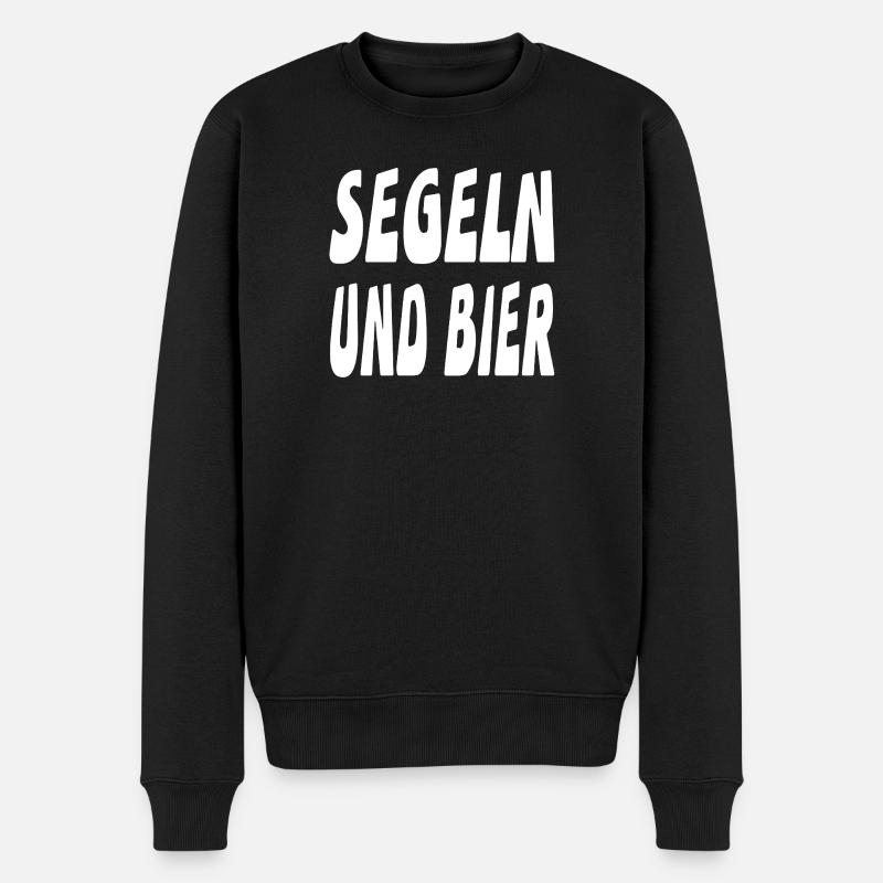 Segeln - Männer Premium Bio Pullover - Schwarz
