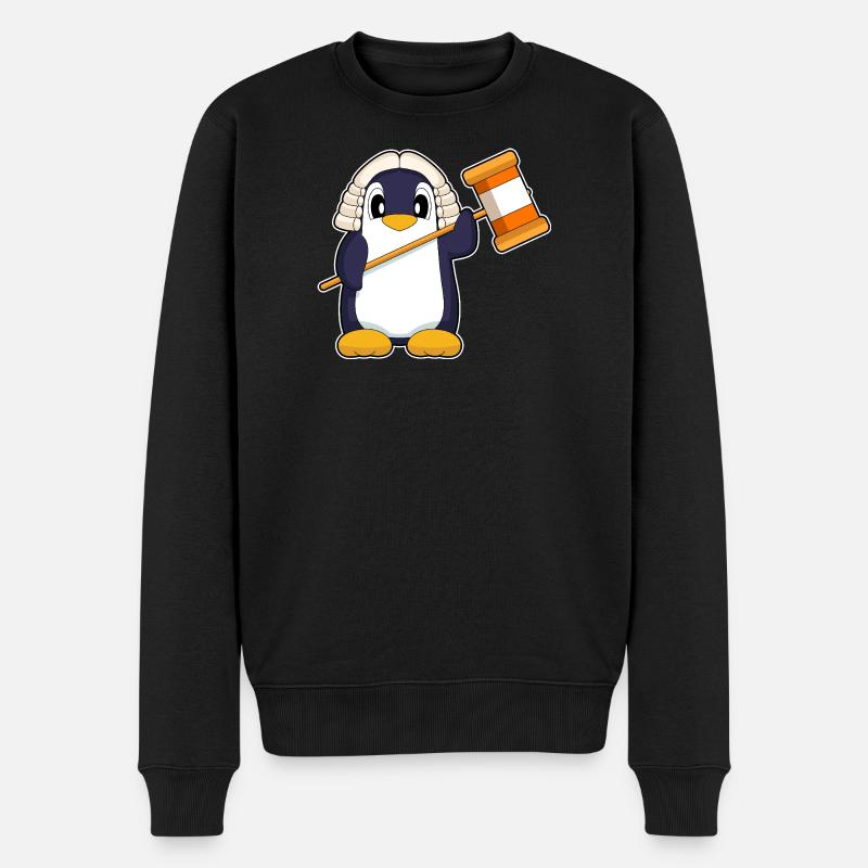 Pinguin Richter Richterhammer - Männer Premium Bio Pullover - Schwarz
