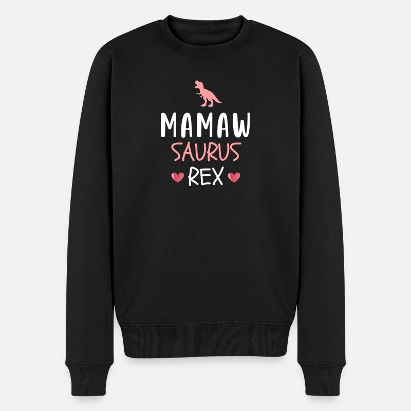 Mamawsaurus Rex Niedliche Mamaw Dinosaurier-Oma Mutter - Männer Premium Bio Pullover - Schwarz