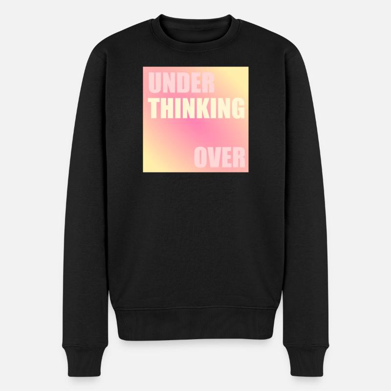 Denken - Männer Premium Bio Pullover - Schwarz