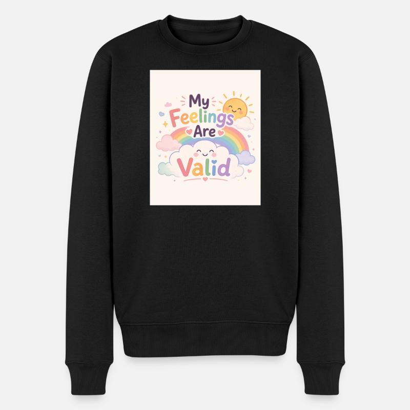 Mes Sentiments Sont Validés - Pull Premium bio Homme - noir
