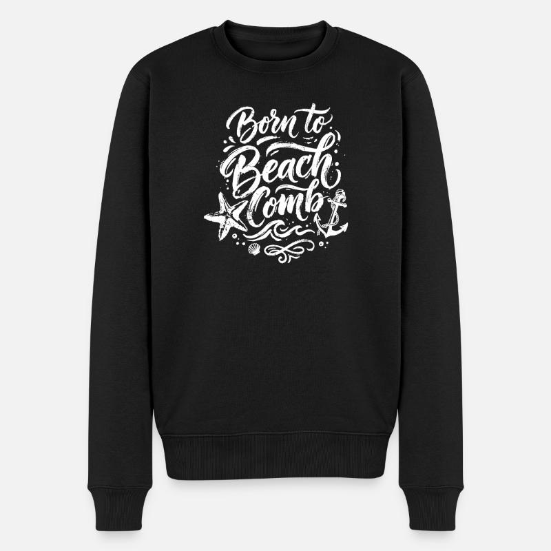 Né à Beach Comb - Pull Premium bio Homme - noir