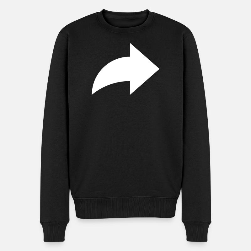 Pfeil, share - Männer Premium Bio Pullover - Schwarz