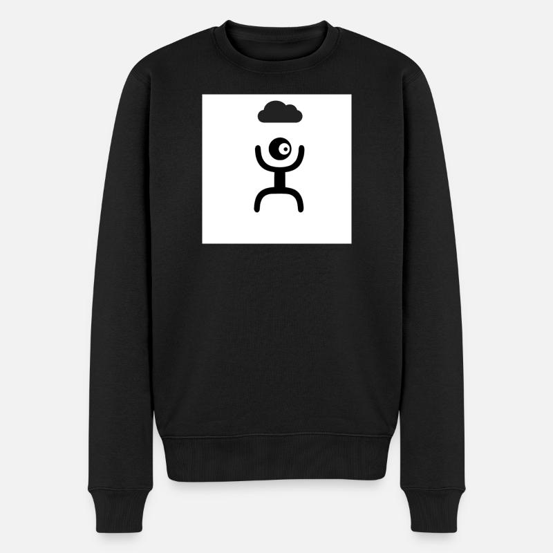 cloudy - Pull Premium bio Homme - noir