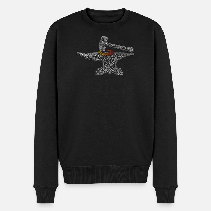 maréchal-ferrant - Pull Premium bio Homme - noir
