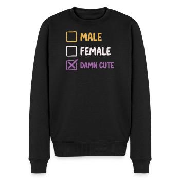 Pride Month LGBTQ - Non Binary, Gender-fluid - Men's Premium Organic Jumper - black - Front - Nico (187cm)