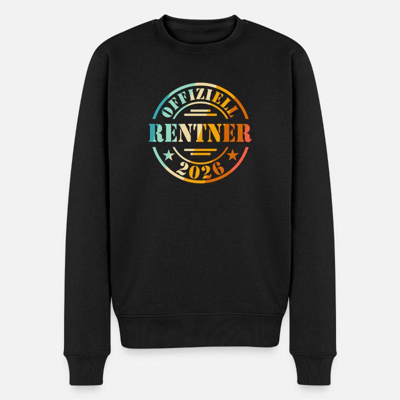 Rente - Männer Premium Bio Pullover - Schwarz