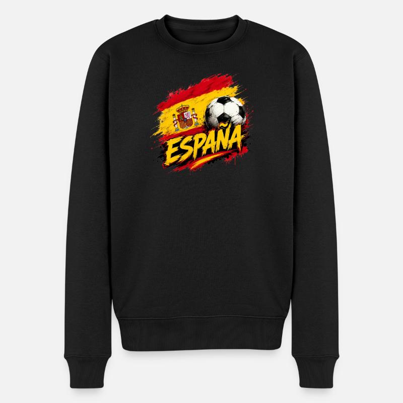 Spanien Flagge - Männer Premium Bio Pullover - Schwarz