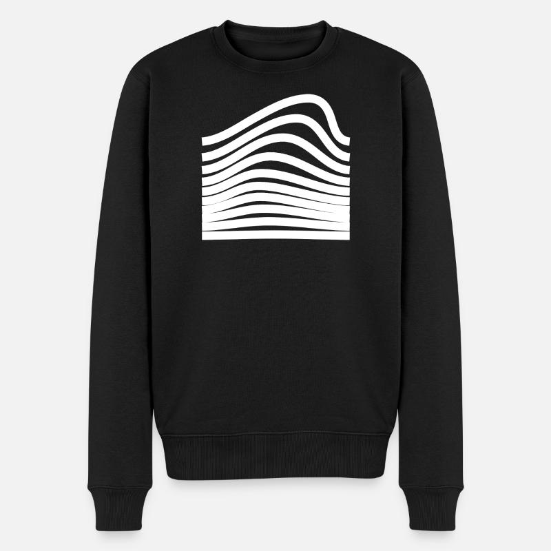 Conception ondulée et audacieuse - Pull Premium bio Homme - noir